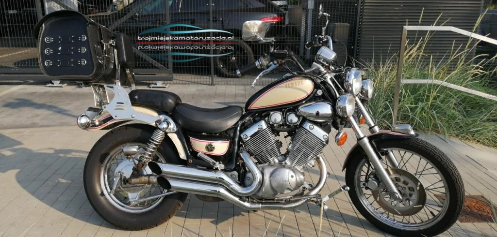 Yamaha Virago XV535 z kufrem i oparciem gotowa do sezonu