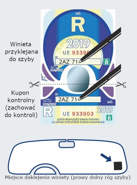 Jak wypełnić i gdzie nalepić czeską winietę autostradową